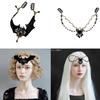 Feathered Headband Bat Hairpin Halloween Headpiece Bat Necklace Halloween Head Chain for Women Girl Style 9 New Arrival