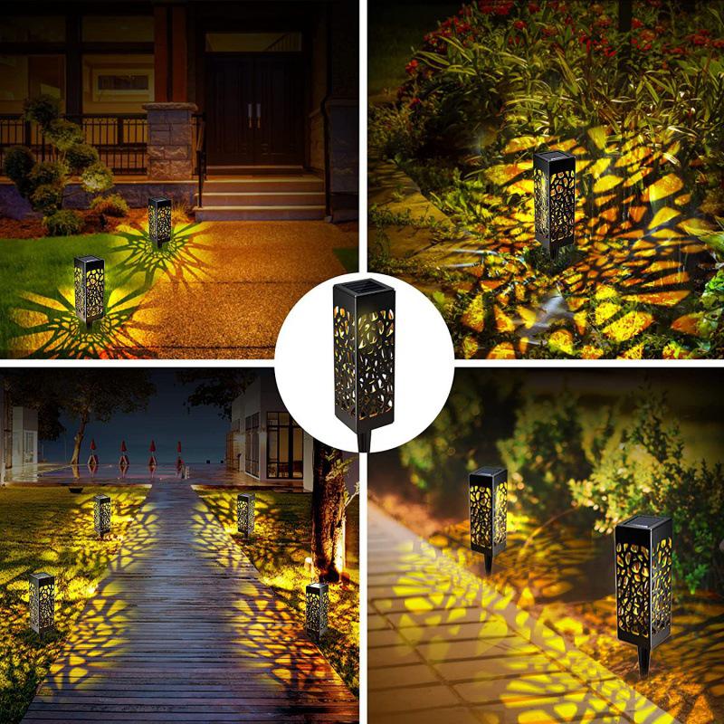 Solar LED Pathway and Garden Light with Hollow-Out Design