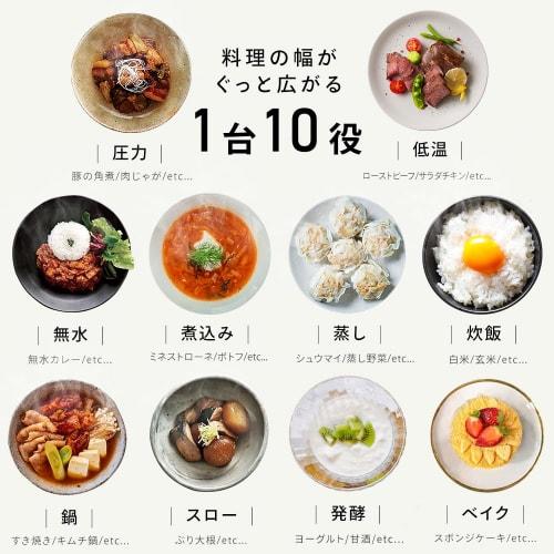 Iris Ohyama Healthy Plus Electric Pressure Cooker, Grill Pot, 2-in-1, 3L, Serves 2-3 People, Includes 52 Healthy Recipes and 108 Recipes, Gray, PMPC-M