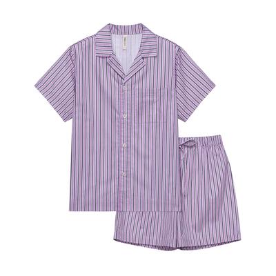 Nau Orchid Stripe Short Sleeve Pajama Set Pink