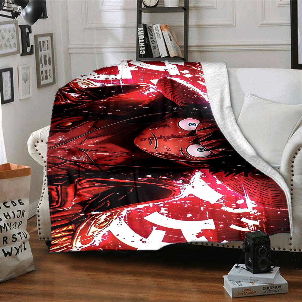 1Pc Symbolic Figure Flannel Blanket, Soft And Comfortable, Casual Warm, Camping Travel, Christmas, Halloween Xmas Gift S1916