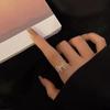 Delicate Full Diamond Bow Ring Women'S Niche Design Trendy Open Index Finger Fashion Personalized Ring