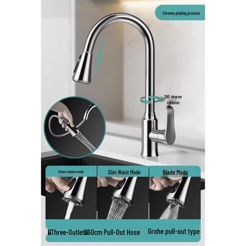 Shiaosen Kitchen Pull-Out Faucet