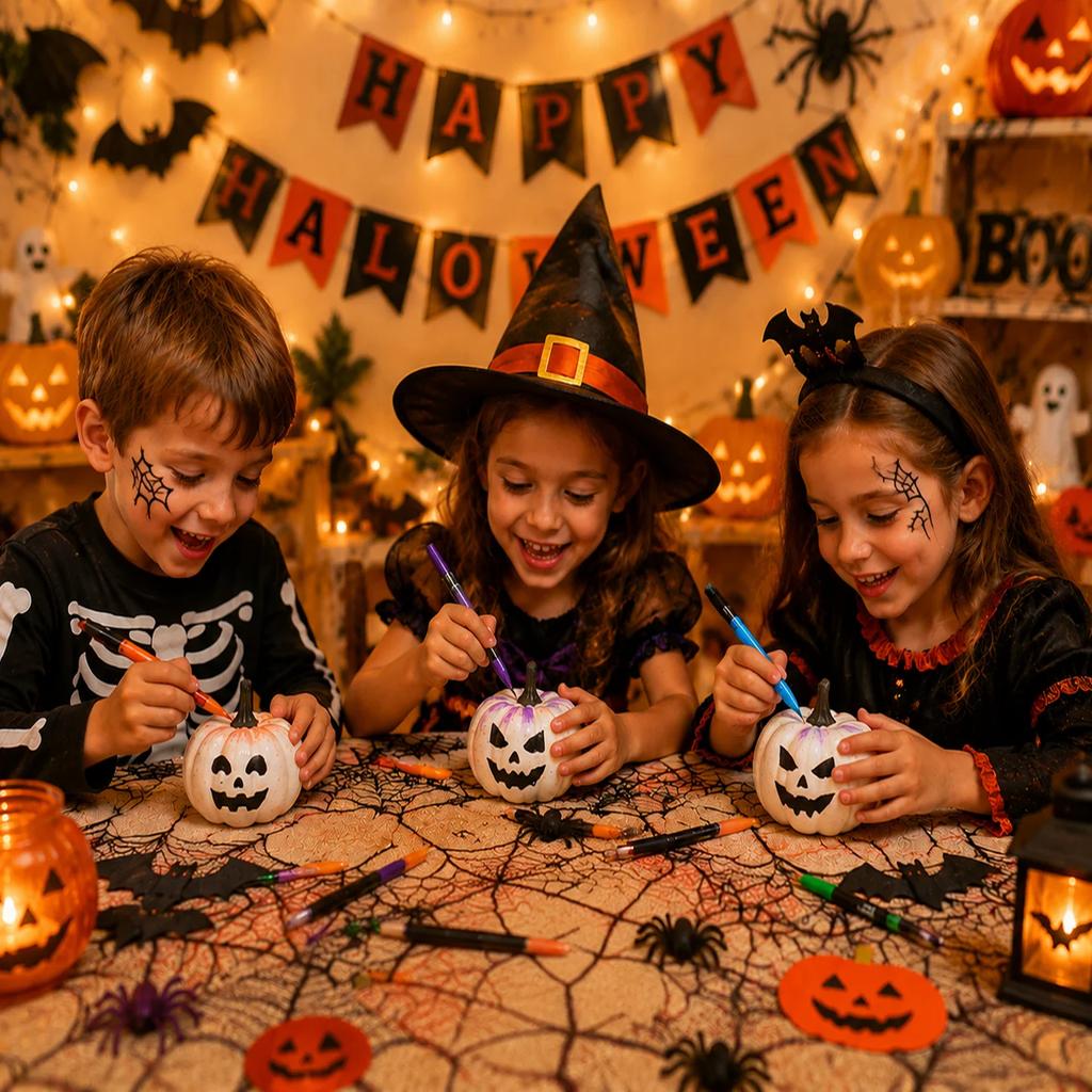 12-48PCS Paintable Pumpkins Foam Mini Pumpkins for Craft With Stickers Markers Halloween Party Favor Thanksgiving Table Decor