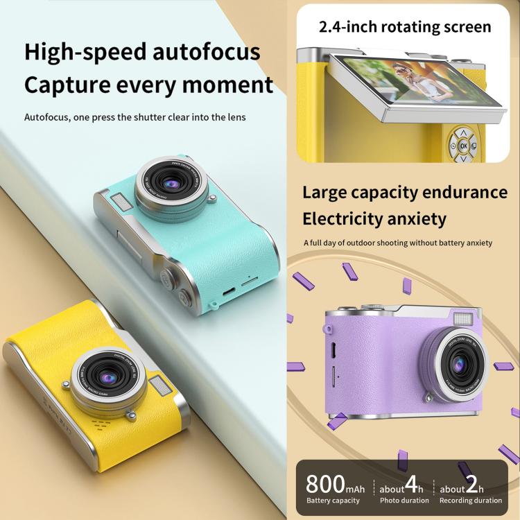 LK007 2.4 inch HD CCD Camera Retro Kids Camera