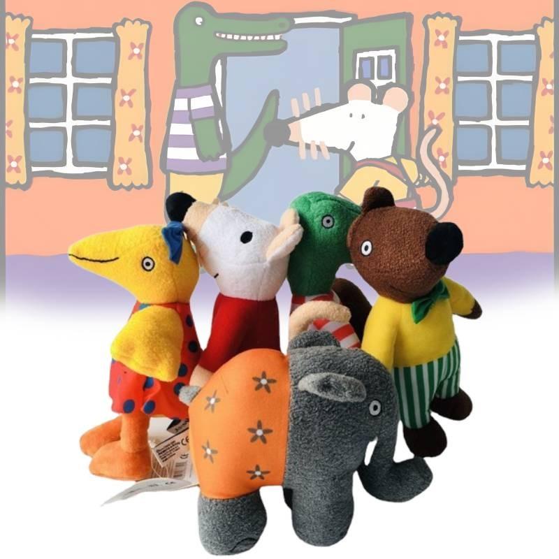 Handcrafted Maisy Mouse Plush Toy Set Featuring Adorable Crocodile Elephant Squirrel And Yellow Bird For Kids And Collectors