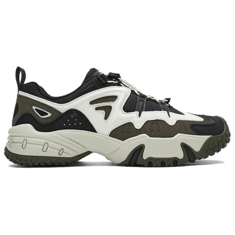 Fila Fusion Kriptonite Casual Versatile Shock Absorbing Wear Resistant Breathable Low Top Lifestyle Shoes Men Sneakers White Black Brown T12M411603FCA