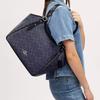 COACH Canvas With Leather Tote Bag, Shopping Bag, Handbag, Shoulder Bag Large Women's Midnight Marine Blue CM076-SVN2V