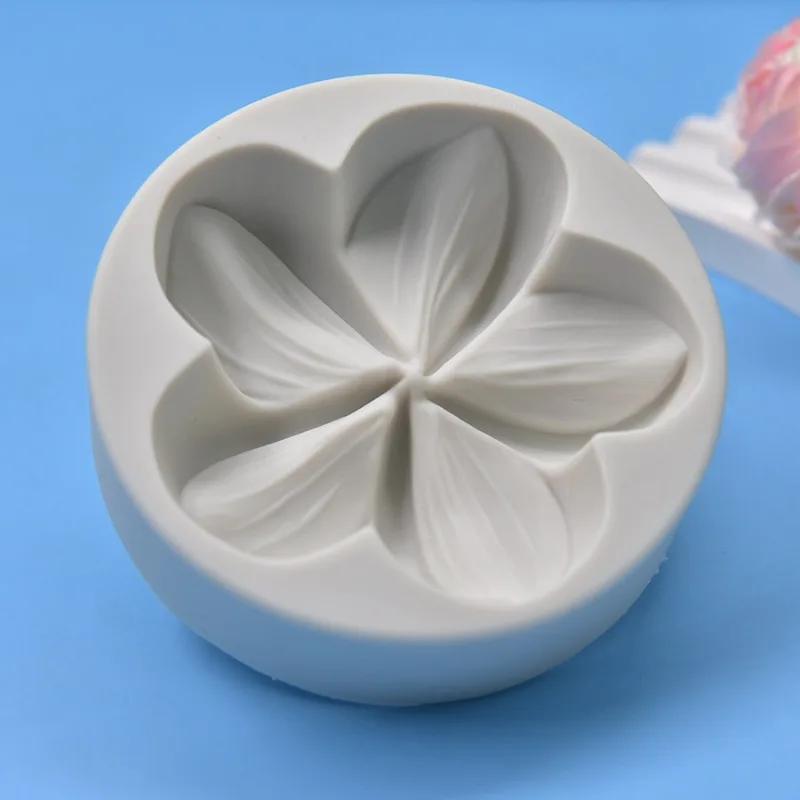 1PC Rounded Flower Silicone Mold Five Petals Chocolate Candle Soap Cake Molding Baking Tools