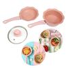 Nonstick Frying Pans Pots for Milk Boiling and Soup Making Convenient Cookware with Glass Cover Lid Food Cooking Tool