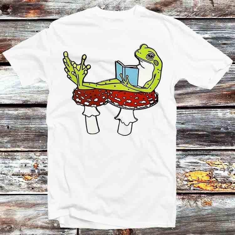 

Book Reading Frog Toad Exclusive Edition Japanese T Shirt B1410 3XL