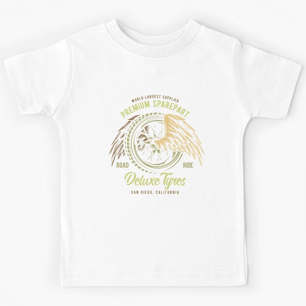 Retro Design American Auto Street Racing Wings Kids T-Shirt 120