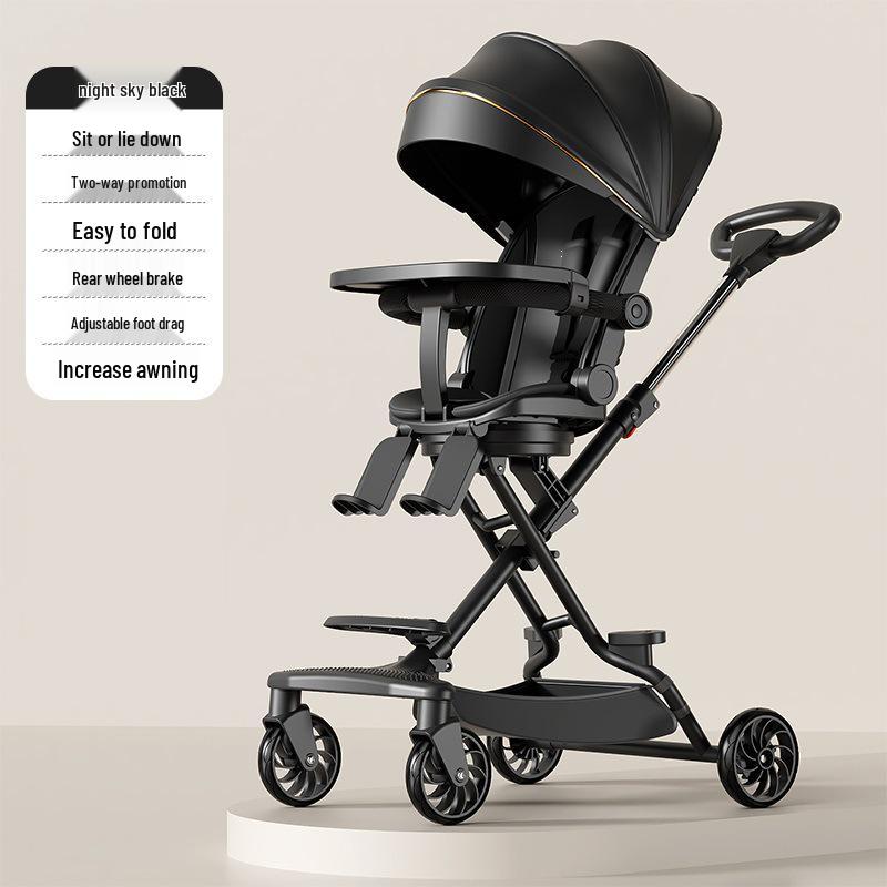 Baby Stroller: Lightweight, Reversible & Foldable Design
