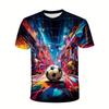 Fashion 3d Printed Football T-shirt For Men Summer Spring Short Sleeves Tops Kids Soccer Graphic T Shirt Cool Sports Tees
