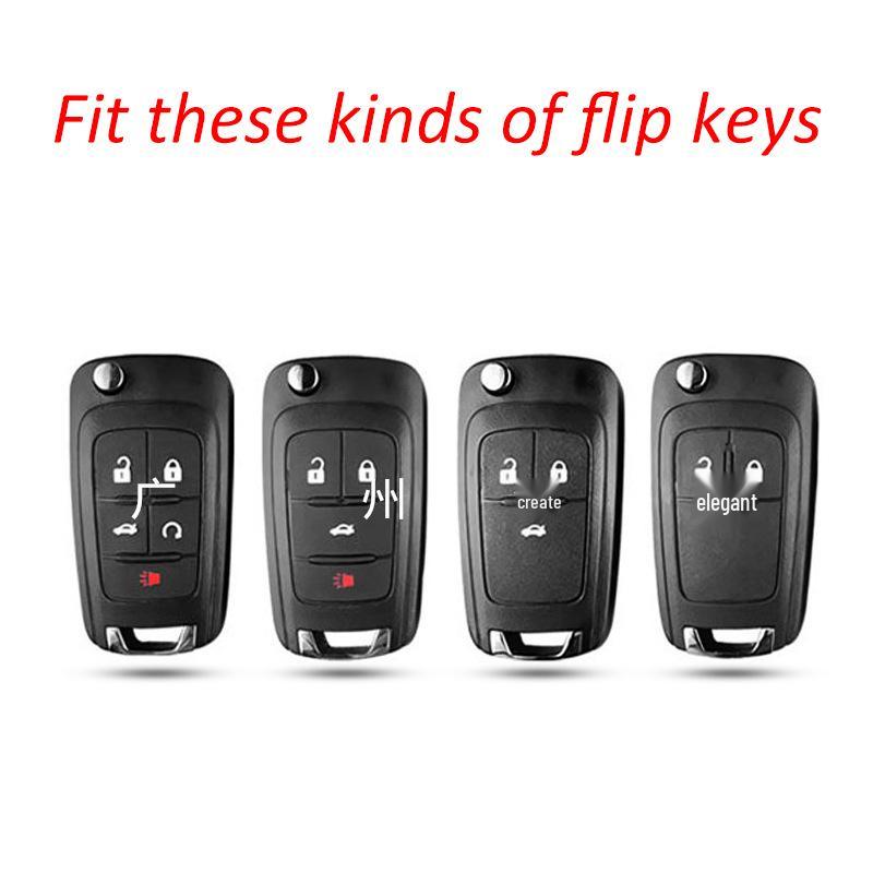 Compatible Key Shell for Chevrolet Cruze, Malibu, and Buick Regal Remote (Folding, New/Old Models)