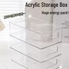 Acrylic Desktop Storage Box for Cosmetics, Snacks, Skincare, Masks, and Dorm Room Organization.