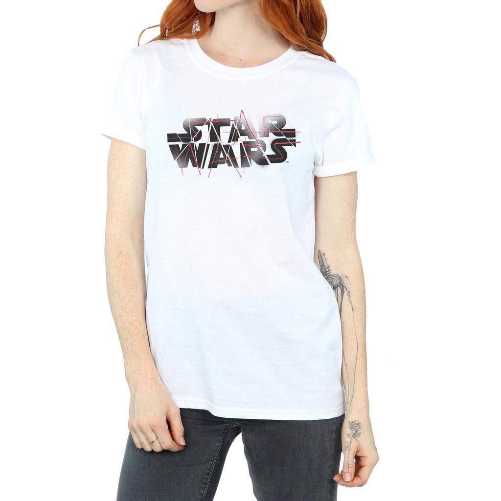 Star Wars Womens/Ladies The Last Jedi Spray Logo Cotton Boyfriend T-Shirt
