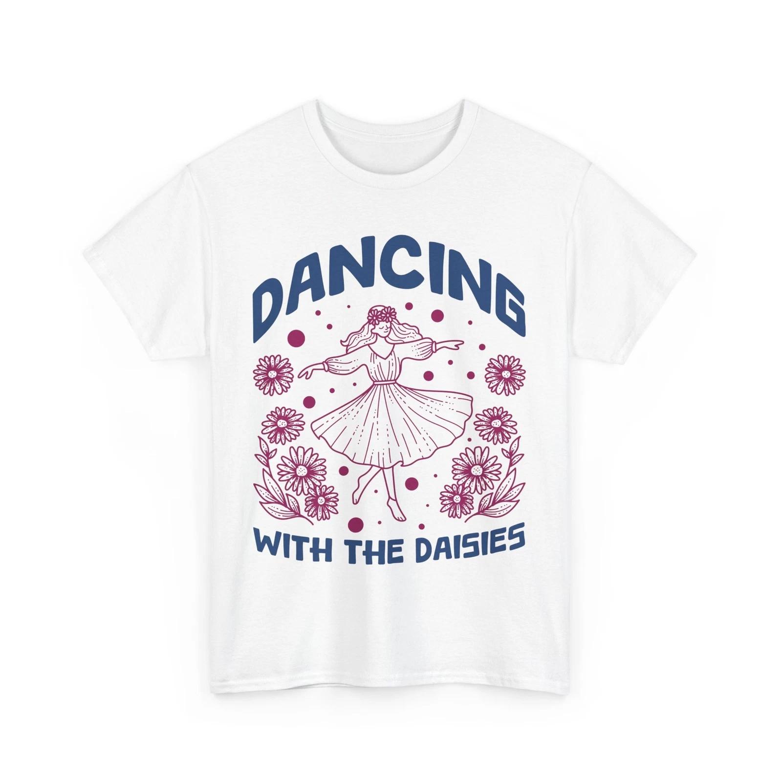 

Dancing Colorful Floral T-Shirt | Botanical Design & Spring Season Tee | 3XL