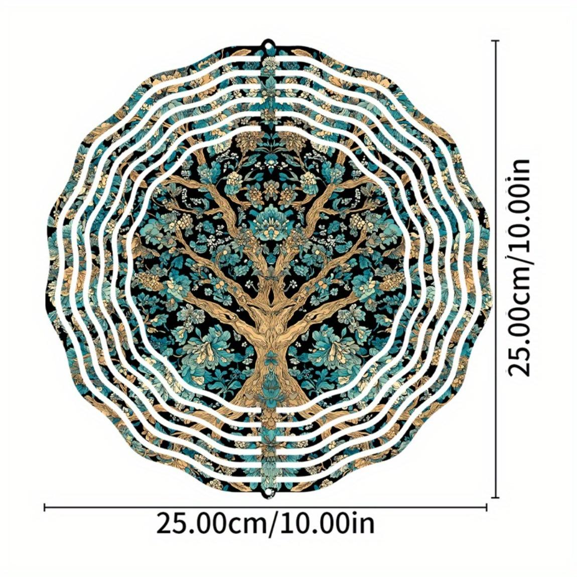 

Синий Золотой Цветочный Дерево Металлический Колокольчик Ветра 360 Градусов Крючок для Сада Патио Газона Наружный Декор Всесезонные Подвесные Колокольчики Ветра Подарок 01A