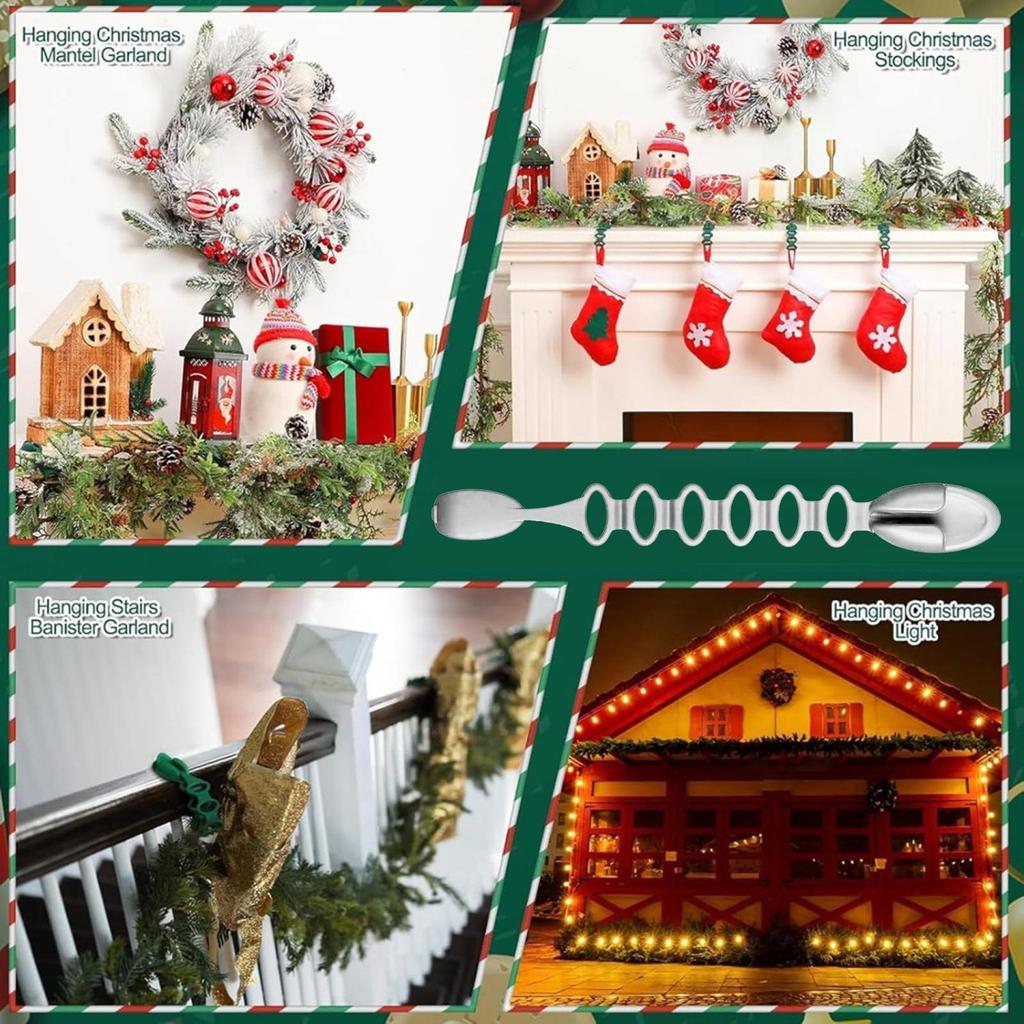 Cable Holders Removable No Punching Christmas Garland Hooks For Bedroom Living Room Fireplace Mantle Stairways Desk Wall