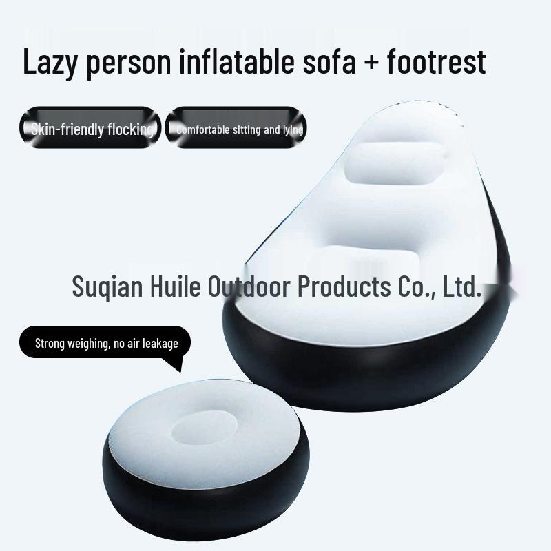 Inflatable Sofa with Footrest – Versatile Outdoor and Indoor Folding Chair for Leisure and Camping
