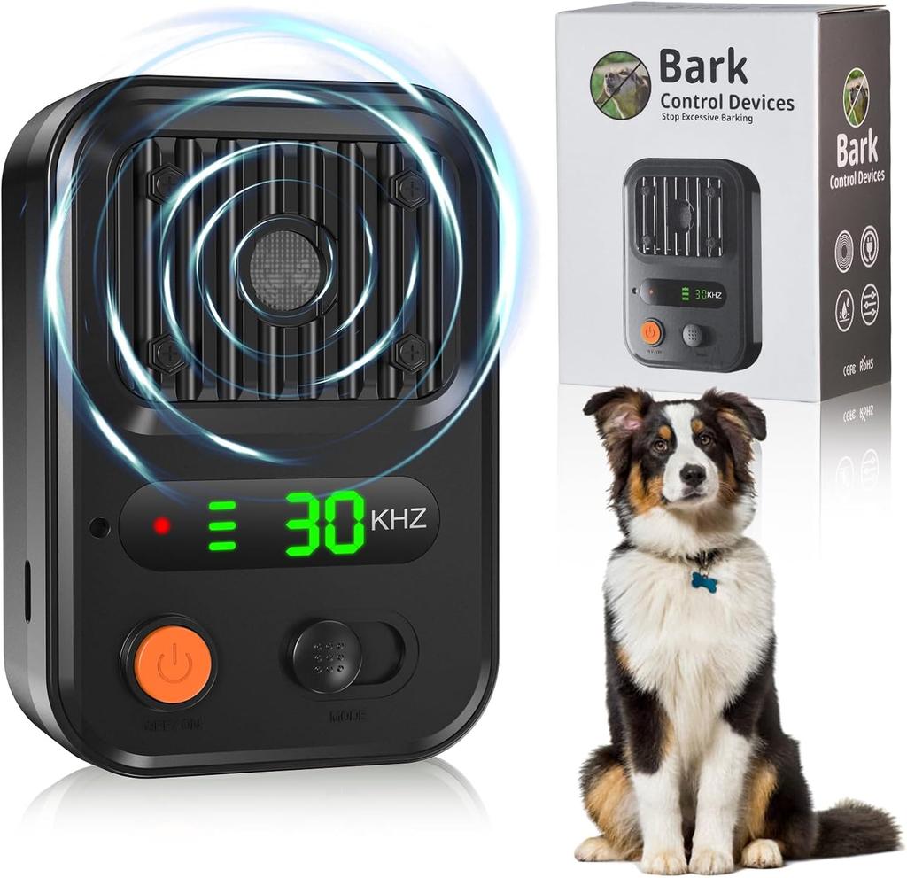 Auto Bark Deterrent Devices with 3 Modes,Anti Barking Devices, Rechargeable Dog Barking Silencer Sonic Barking Deterrent Indoor