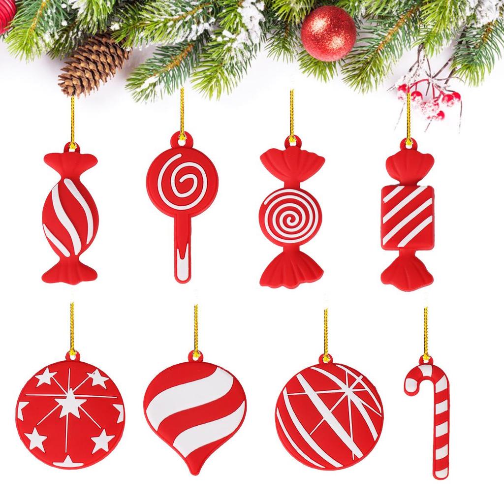 Cross-Border PVC Gingerbread House Ornaments - Soft Rubber Hanging Decorations for Christmas Trees & Scenes