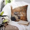 Faith It Till You Make It Square Pillowcase Polyester Linen Velvet Creative Zip Decorative Pillow Case Bed Cushion Cover