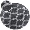 Dywan okrągły do salonu shaggy DECOR antypoślizgowy miękki puszysty 120x120 Grey Lantern