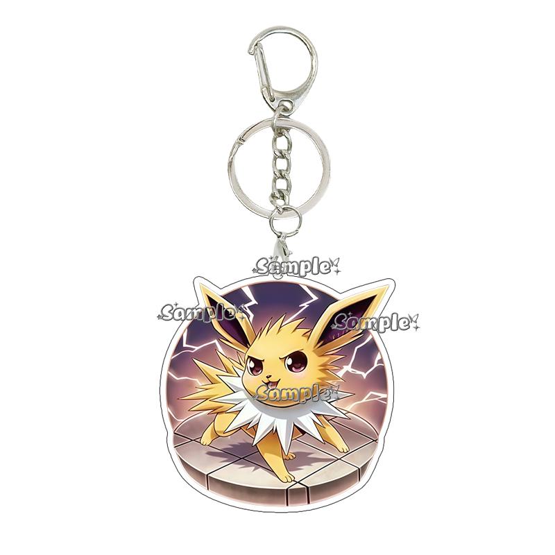 Eevee Acrylic Keychain Anime Cartoon Umbreon Jolteon Leafeon Sylveon Cute Character Accessory Backpack Pendant Decoration Gift