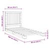 Solid Wood Bed with Headboard 90 x 200 cm Pine