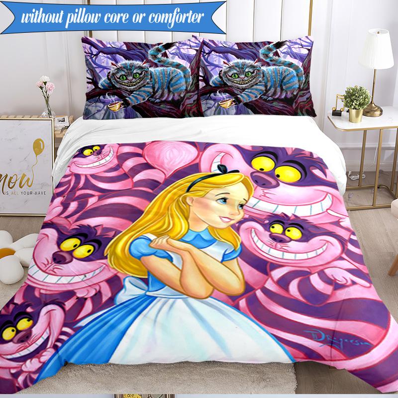 Alice and the Cat 3pcs K-pop Music Group Bedding set,Ideal for Bedroom, Dormitory,Including Duvet Cover And 2pcs Pillowcases,Fan Gifts