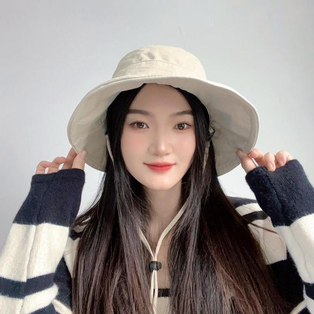 Autumn Wire Brim Women's Bucket Hat (Beige)