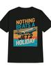 Mens Jet2 Holiday Airplane Graphic TShirt Funny Aviation Themed Nothing Beats Jet2 Holiday Print MenS Black Short Sleeve Tee