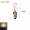 T20 E14 Bulb Led Tube Bulbs Vintage Filament COB Bulb 220V 240V 3W 4W 6W Tubular Antique Lamp T20 2700K Warm White Glass Shell