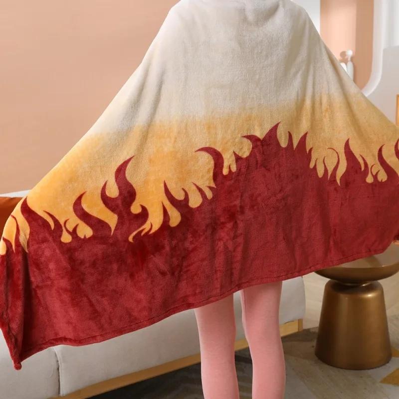 Demon Slayer Blanket Plaid Anime Kimetsu No Yaiba Cosplay Prop Tanjirou Custom Women Pajamas Adult Bathrobe Shawl Gown Homewear