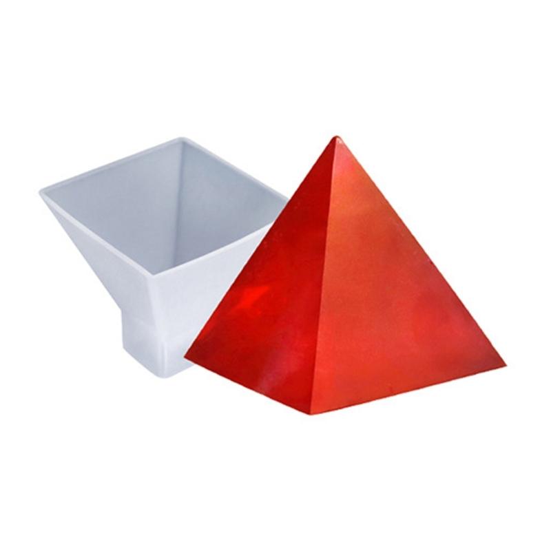 

Transparent Silicone Pyramid Mold DIY Resin Art Craft Flexible Reusable Demolding Tool for Candle Soap