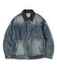 Travel Skeleton Denim Zip-Up Jacket Indigo Blue