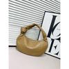 Handwoven Horn-Shaped Crossbody Bag Women Soft PU Woven Shoulder Small Daily Use Tote In 16 Colors