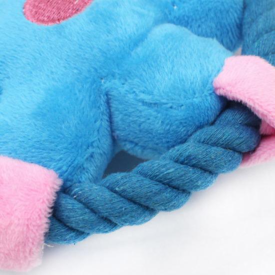 Plysch Hund Flygande Disk Fylld Disk Hund Tuggdjur Repcirkel Interaktivt Dragkampsleksak för Små Medelstora Hundar Träning Kasta Hämta