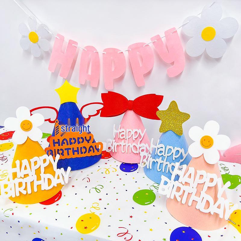 Kawaii Korean Smile Face Cake Topper for Baby's First Birthday
