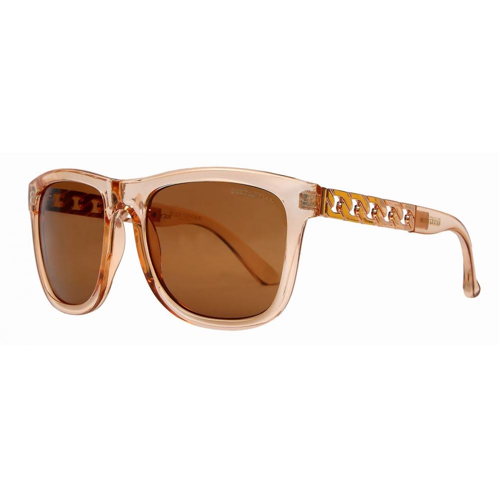 Suzy Levian Women S Pink Clear roSe Gold Chain Accent SunglaSSeS Pink