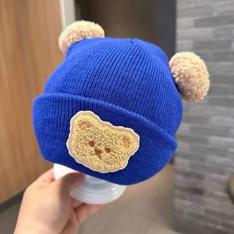 Ins Korea Kinderhut Reifenhut Herbst und Winter Niedlich Super Niedlich Baby Schatz Strickmütze Wolle Warm Ohrenschützer Hut