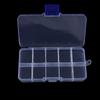 Detachable Square Plastic Transparent Fishing Box Storage Box Fishing Tackle Box 10 Compartments