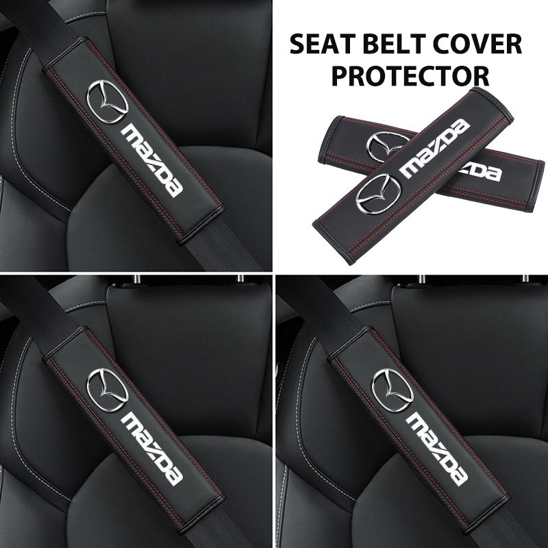 For Mazda Car Seat Belt Cover Adjustable Safety Shoulder Pad Accessories CX9 MX5 RX8 Axela Demio Atenza MS GJI GH BK MP
