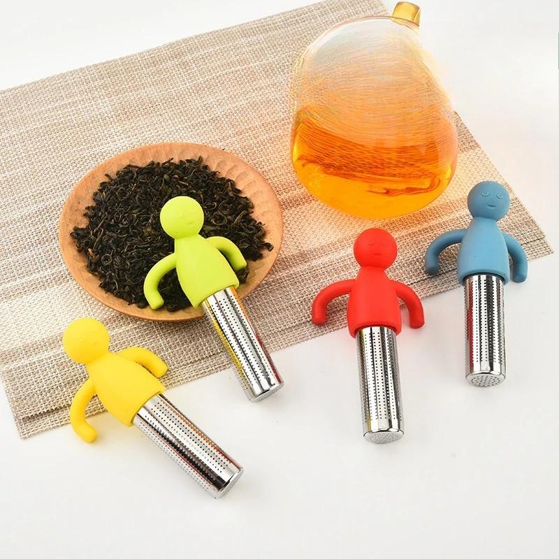Stainless Steel Tea Infuser Kitchen Accessory Household Use Reusable Metal Makeup Brushes Massage Kitchen Dining Bar Garden
