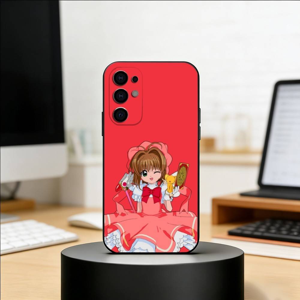 CardCaptor Sakura Anime Phone Case For Samsung S25,S24,S21,S22,S23,S30,Ultra,S20,Plus,Fe,Soft Silicone Black Cover