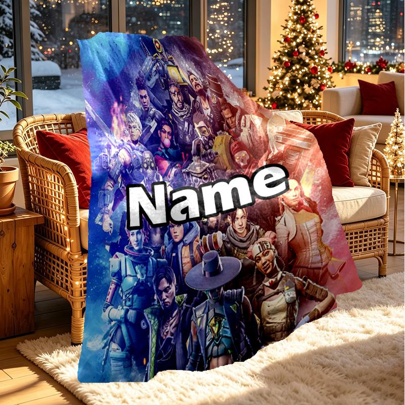 Custom Name Personalized Apex Legends Print Blanket, Home Decor, Bedroom, Sofa, Camping, Couch, Gifts for Birthday Christmas
