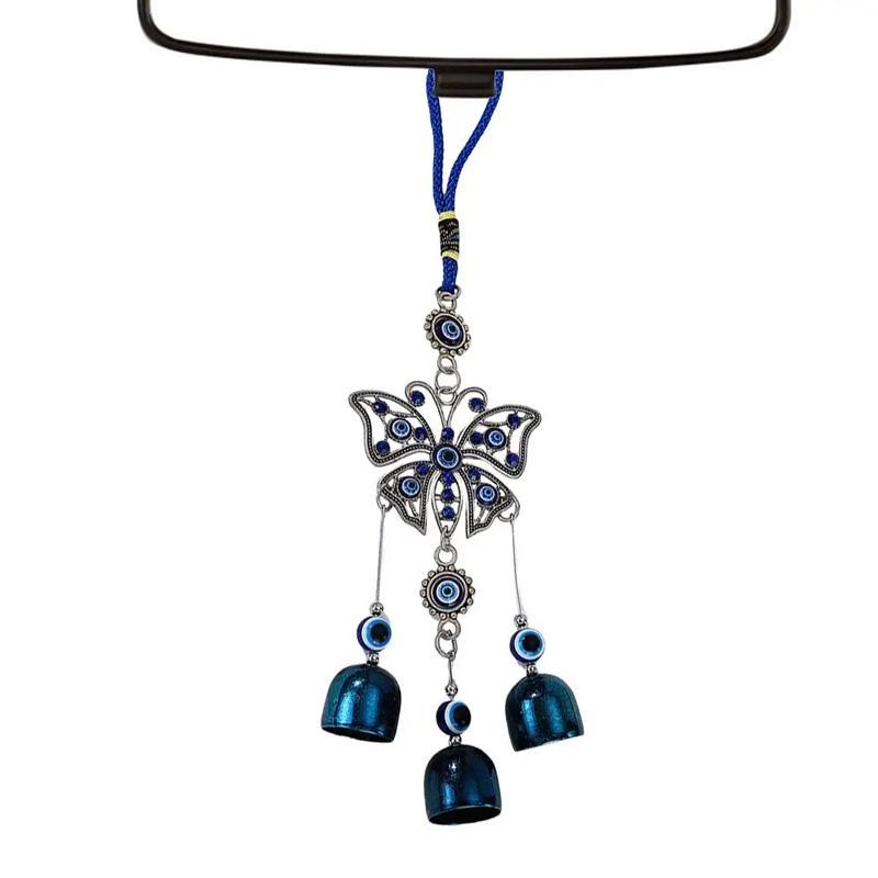 1PC blue tassel hanging decorative pendant wall mounted decorative wind chime car pendant