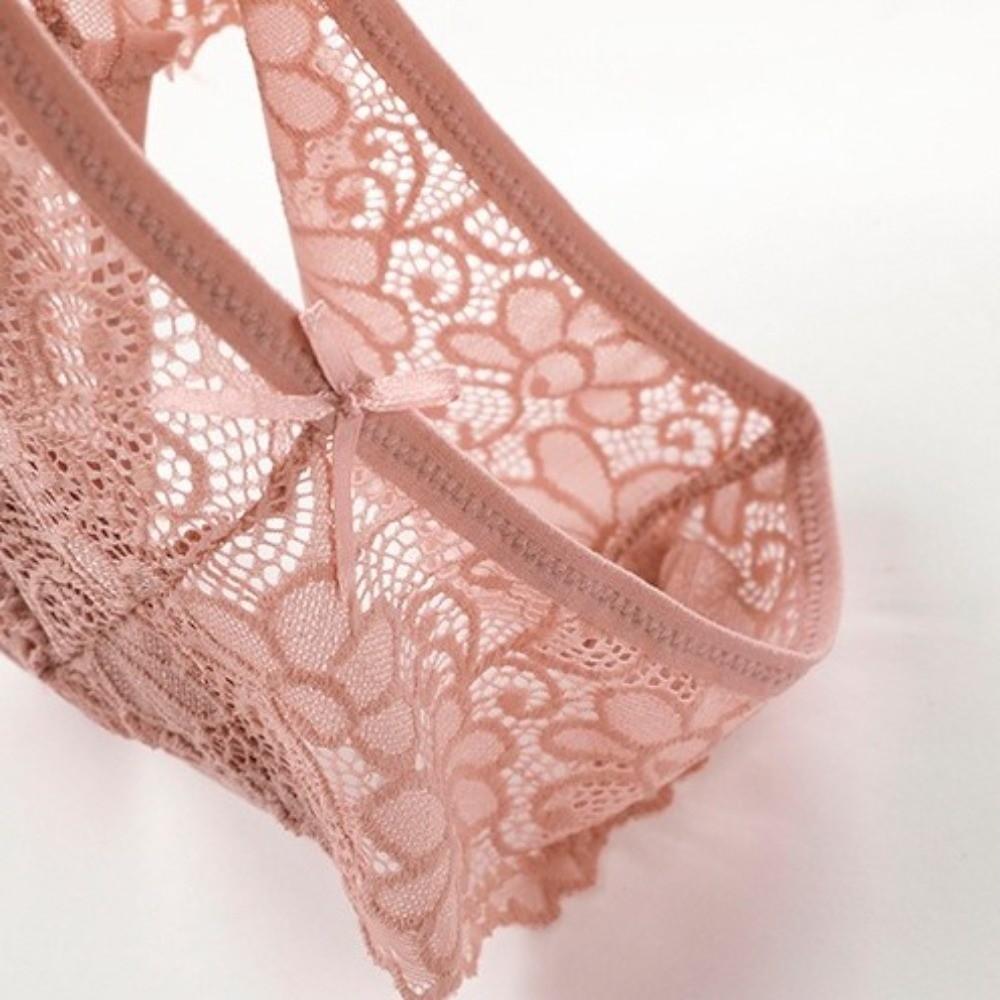 Thong Underwear for Women Low Waist Mesh Lace Briefs Thin Lace Panties Girl
